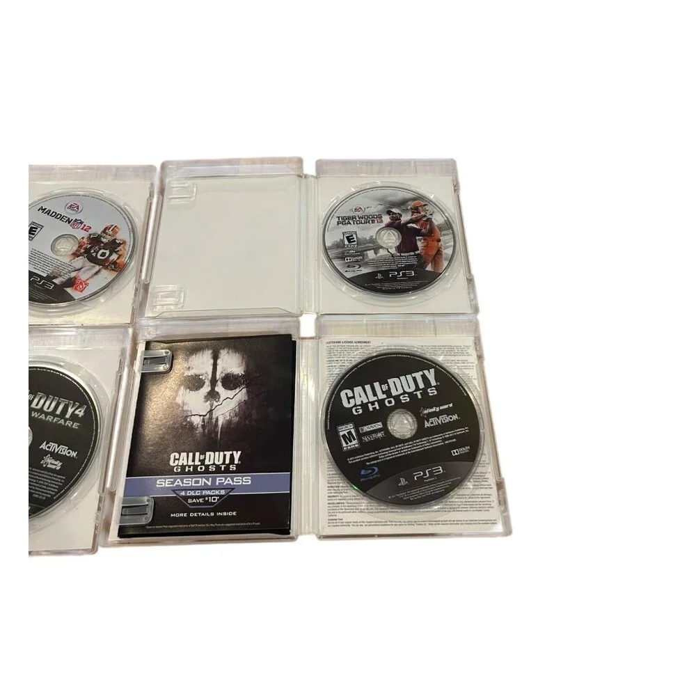 Lot of 4 Sony PlayStation 3 Video Games Call of Duty Tiger Woods Madden